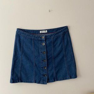 Denim Button Down Skirt